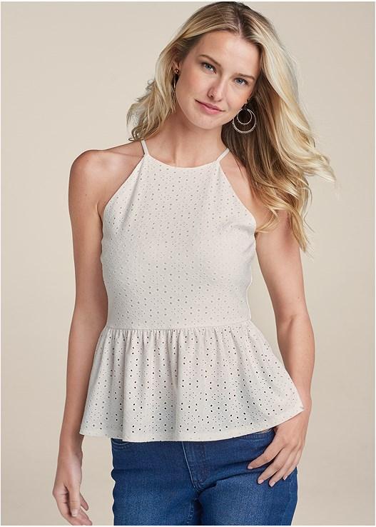 Eyelet Babydoll Top Product Image