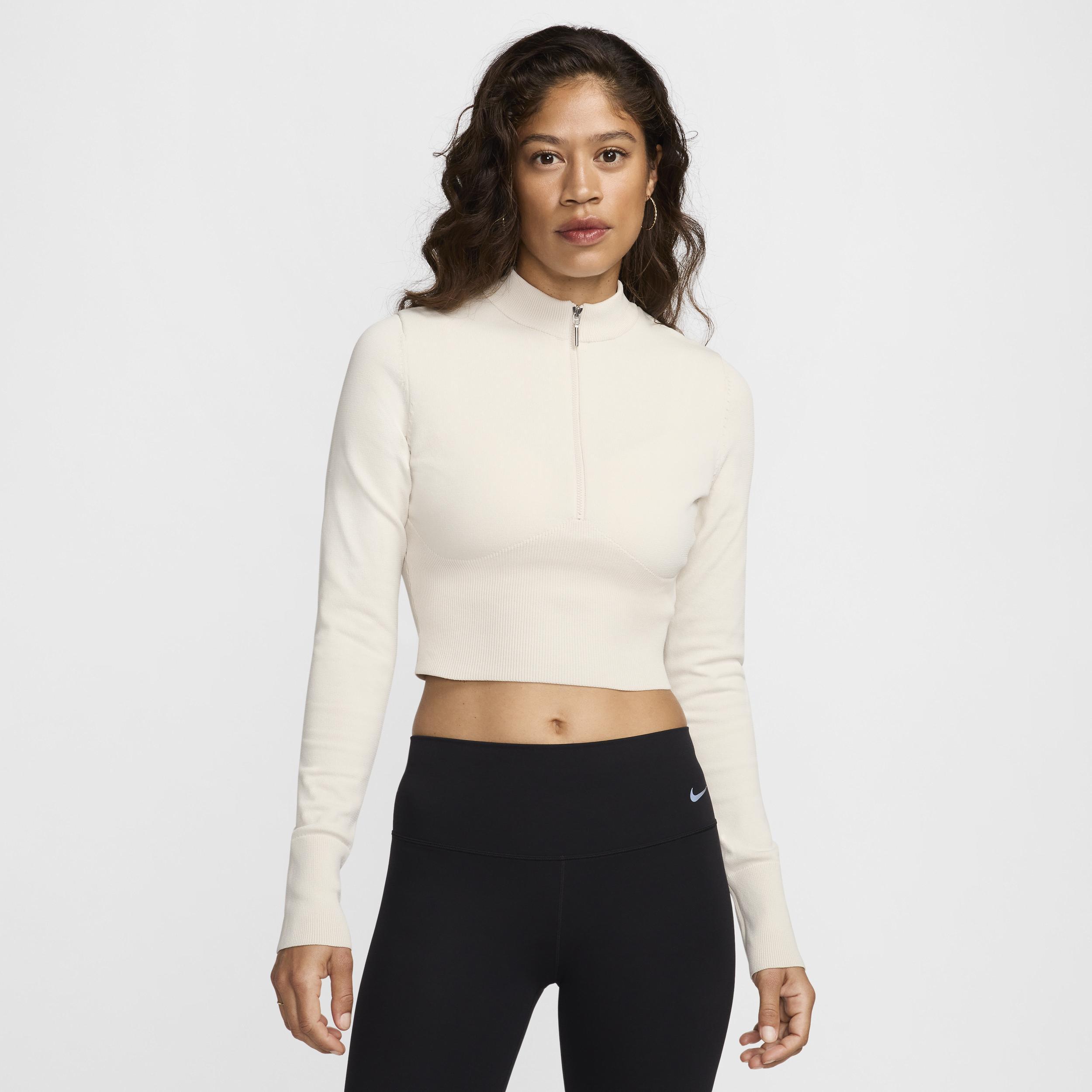 Women's Nike Sportswear Chill Knit Slim Long-Sleeve Cropped Sweater 1/2-Zip Top product image