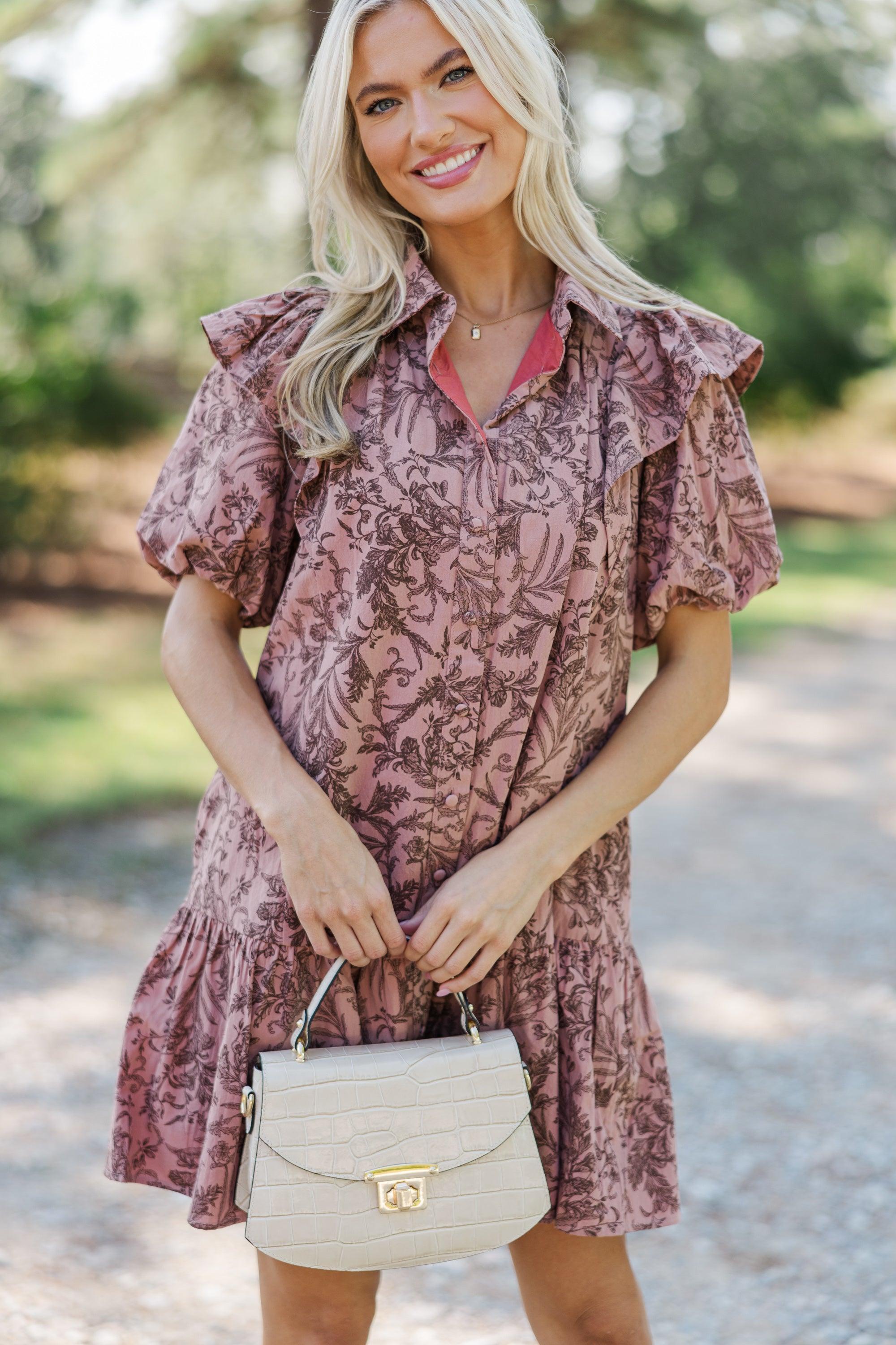 Always The Story Mauve Floral Dress Female Product Image