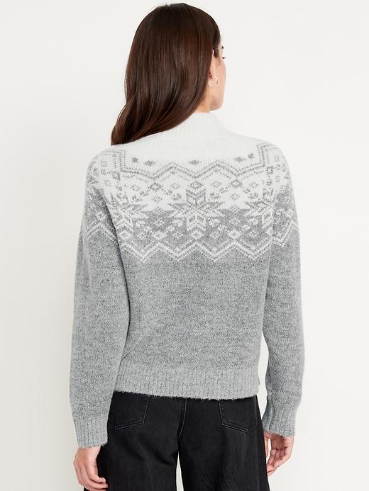 Holiday Print Mock-Neck Sweater Product Image