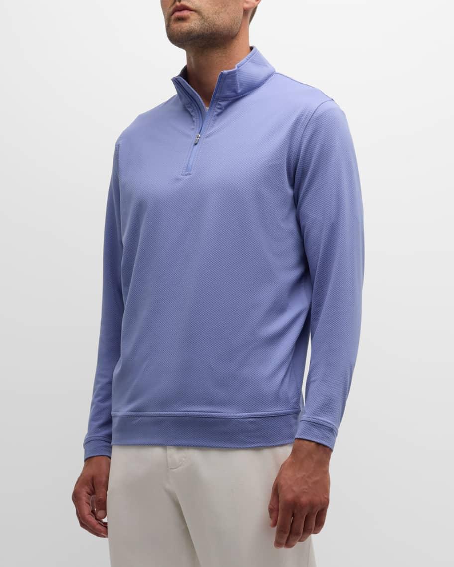 Mens Perth Crosshatch Quarter-Zip Performance Top Product Image