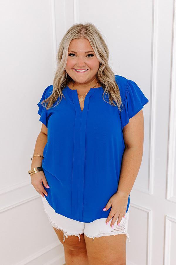 Touring San Fran Shift Top in Royal Blue Curves Product Image