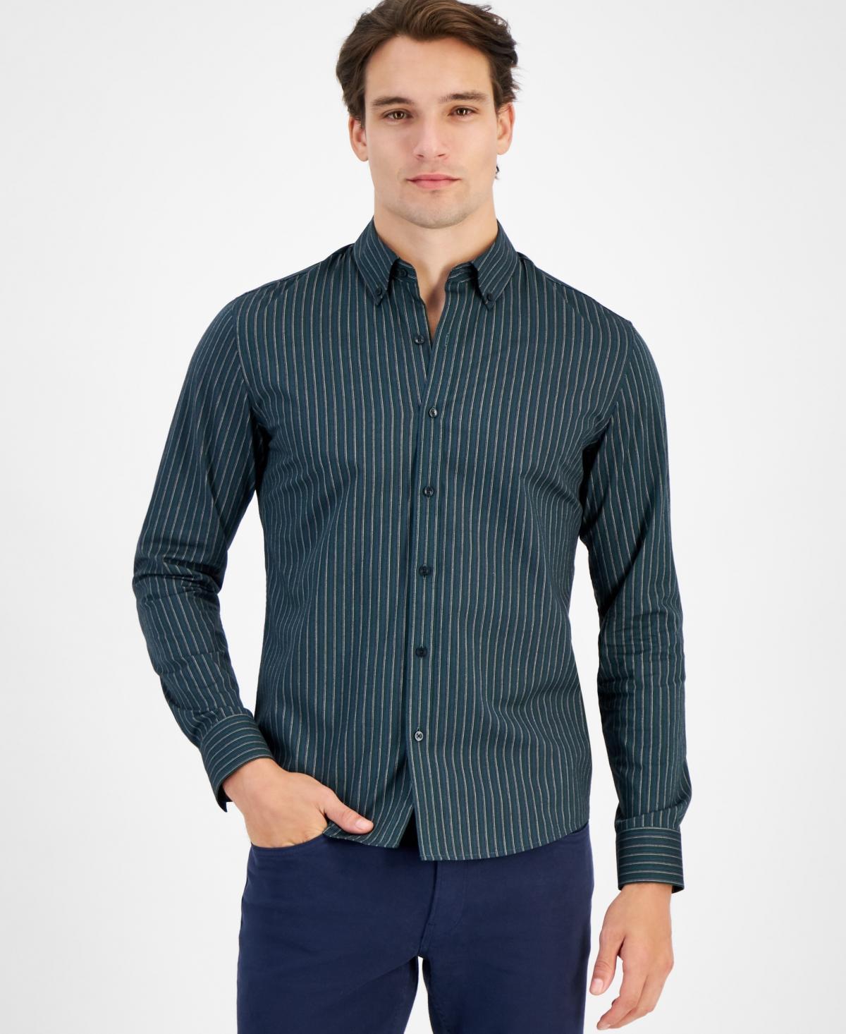 Mens Shadow Striped Long-Sleeve Shirt Product Image