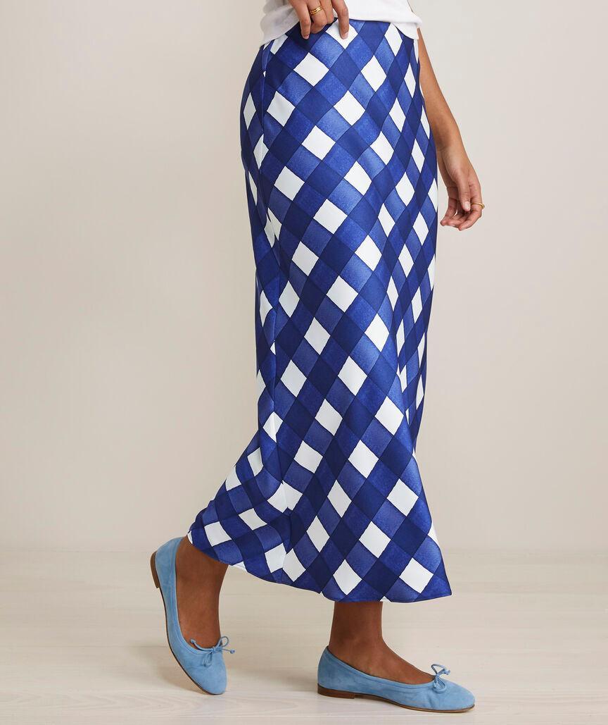 Satin Midi Slip Skirt Product Image