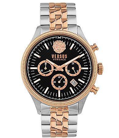 Versus Versace Mens Chronograph Colonne Ion Plated Stainless Steel Bracelet Watch 44mm Product Image