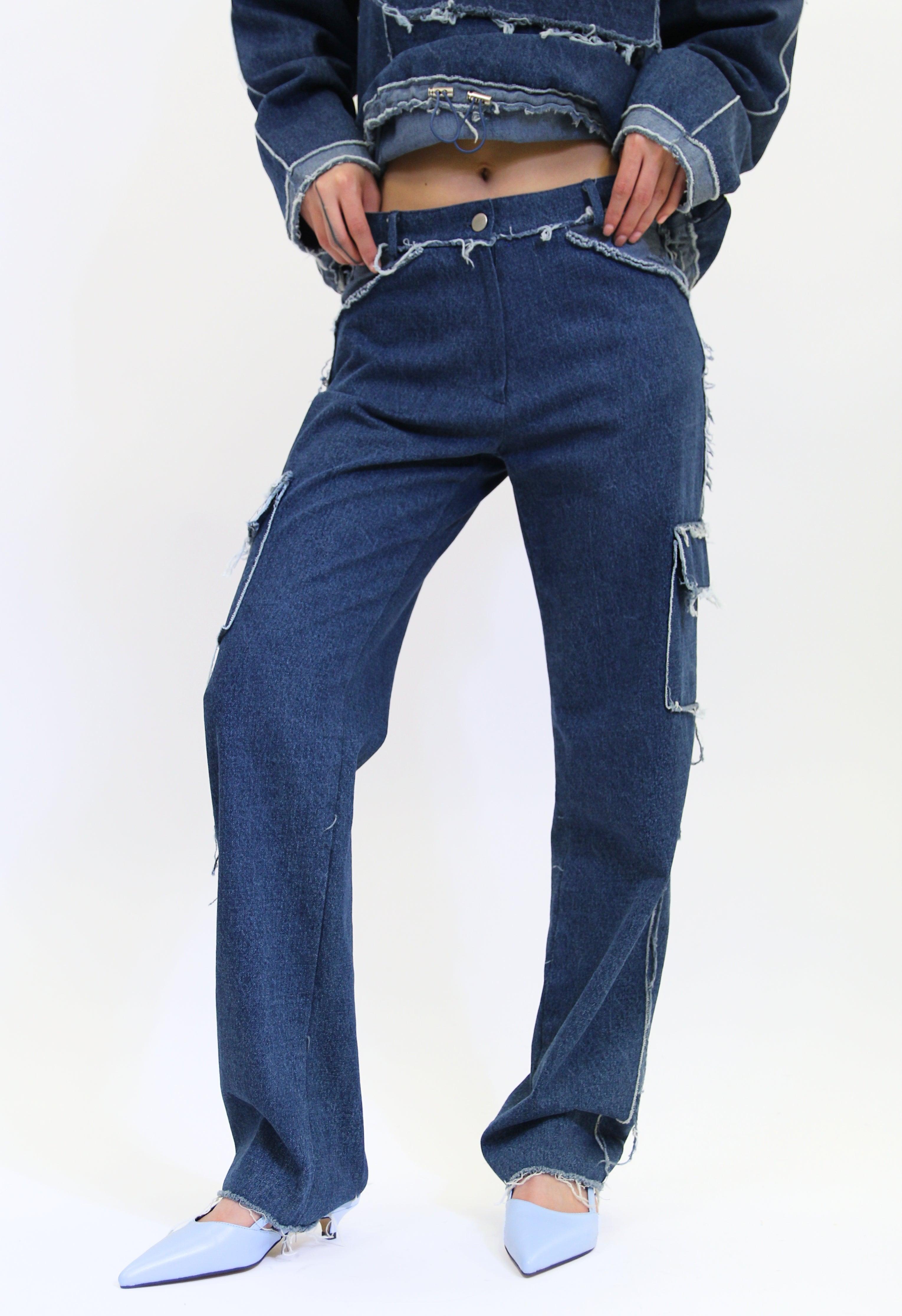 Mellow Distressed Denim Pants Product Image