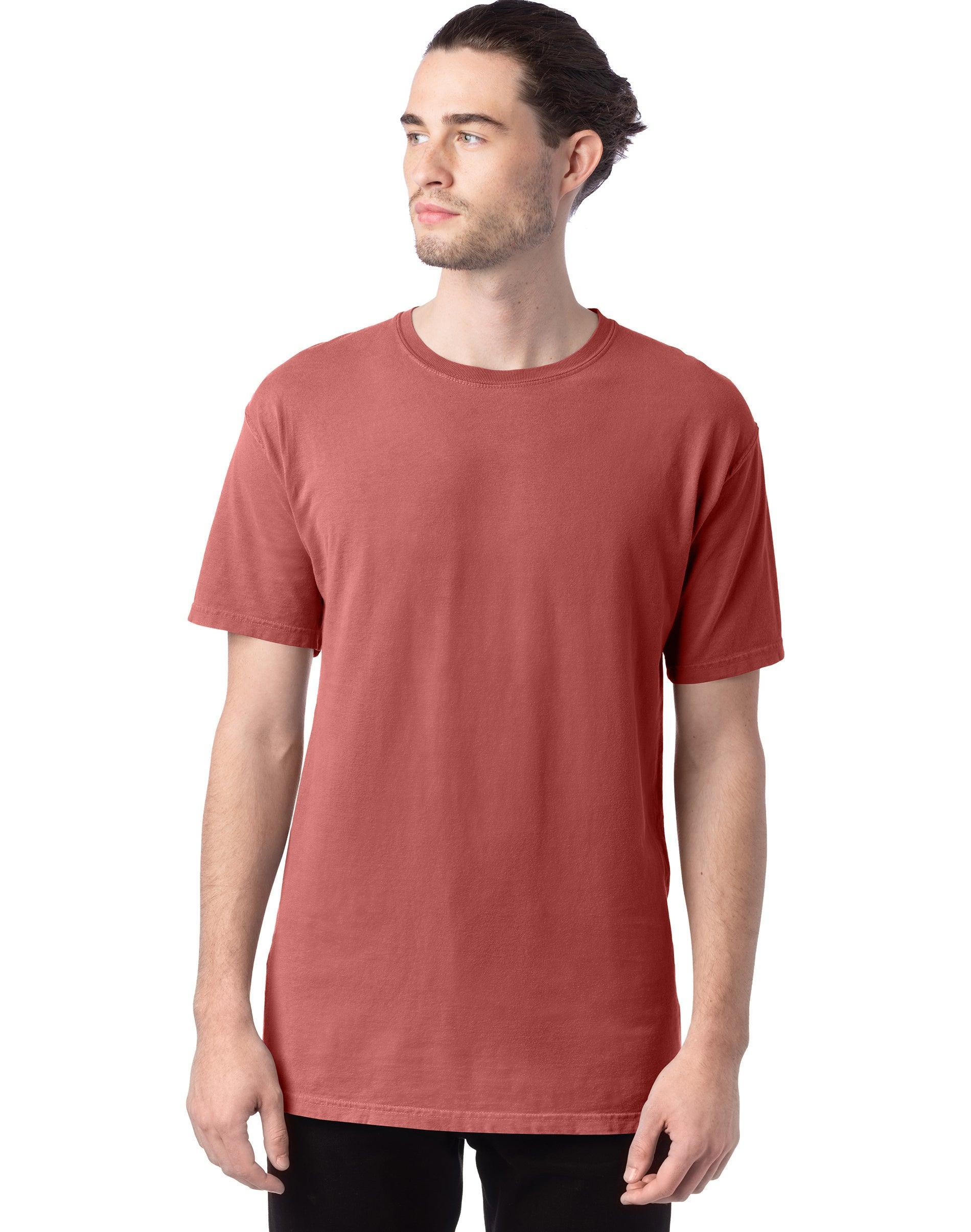 Hanes Mens Garment Dyed Cotton T-Shirt Spanish Moss 2XL Product Image