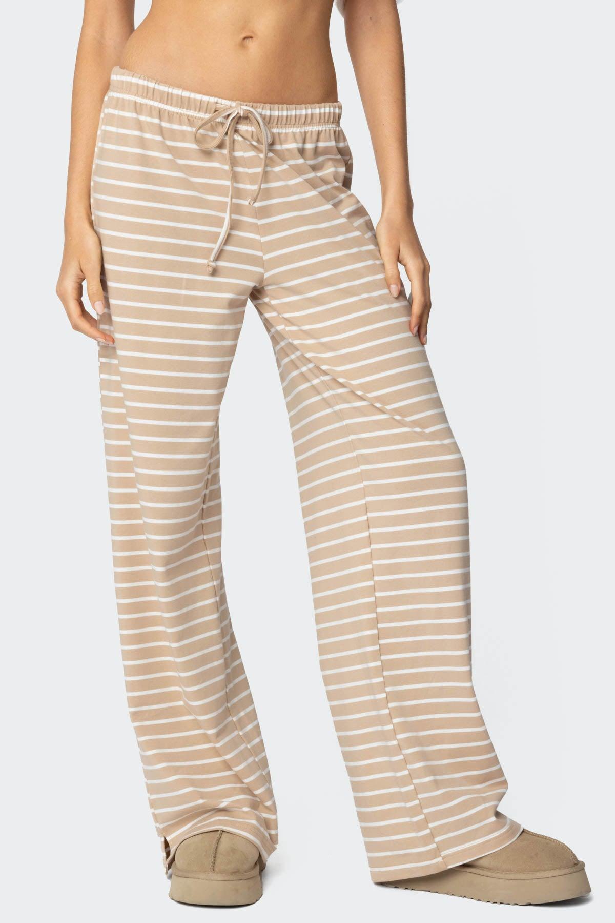 Jona Stripey Slit Pants Product Image