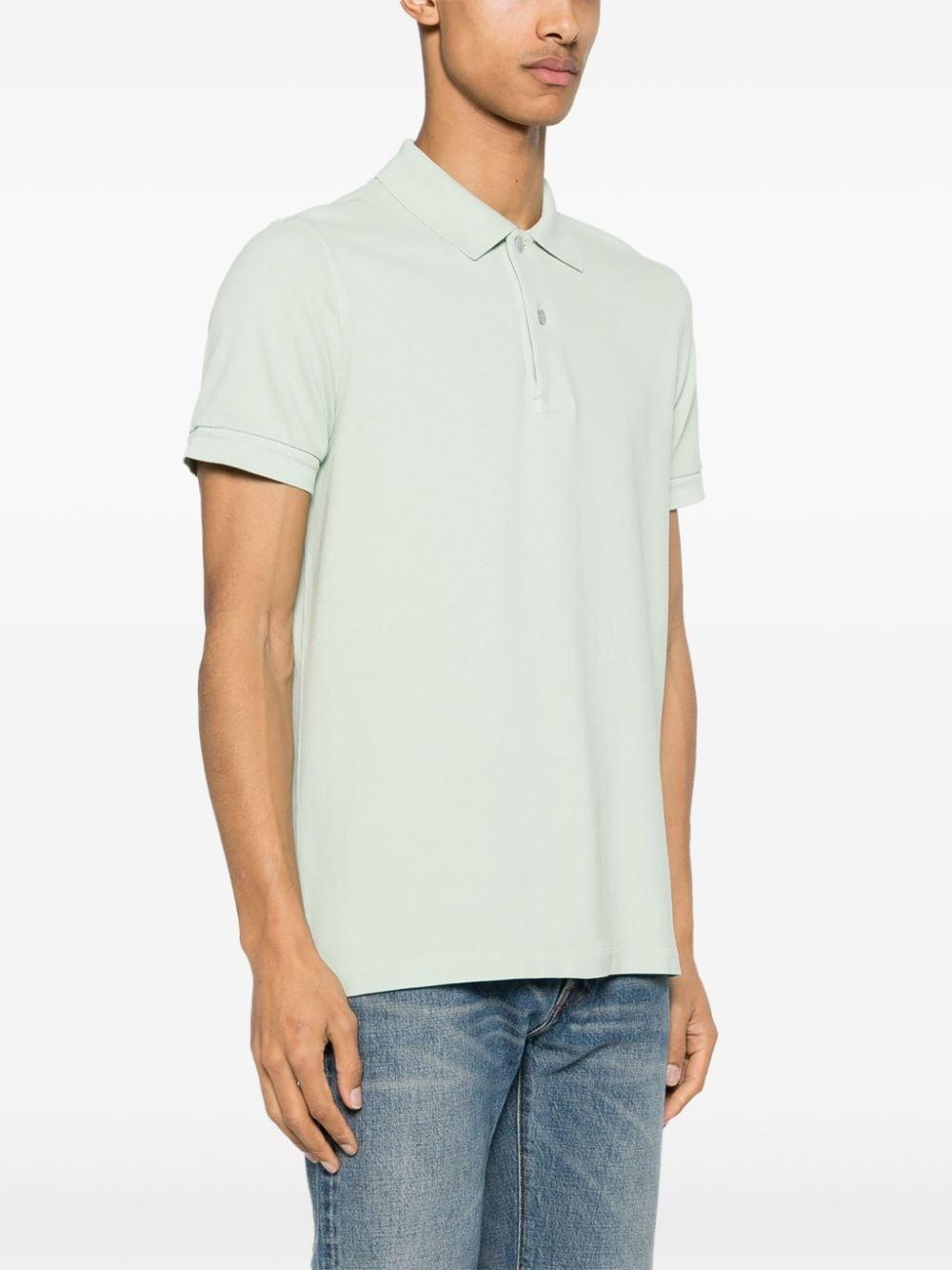 TOM FORD Short-sleeve Cotton Polo Shirt In White Product Image