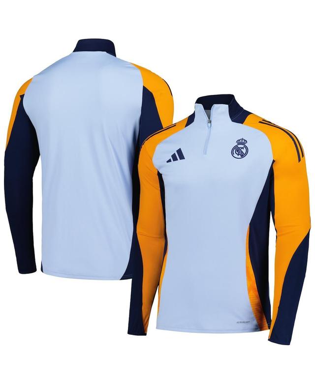 Adidas Mens Light Blue Real Madrid 2024/25 Aeroready Raglan Quarter-Zip Training Top Product Image