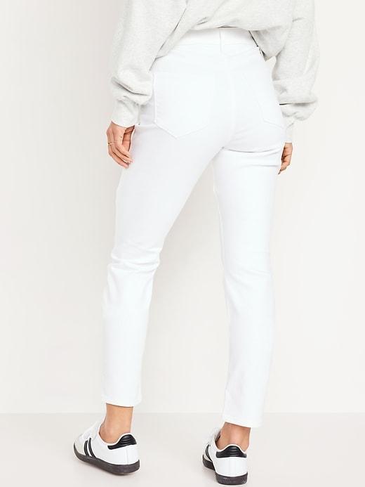 High-Waisted Wow Straight Ankle Jeans Product Image