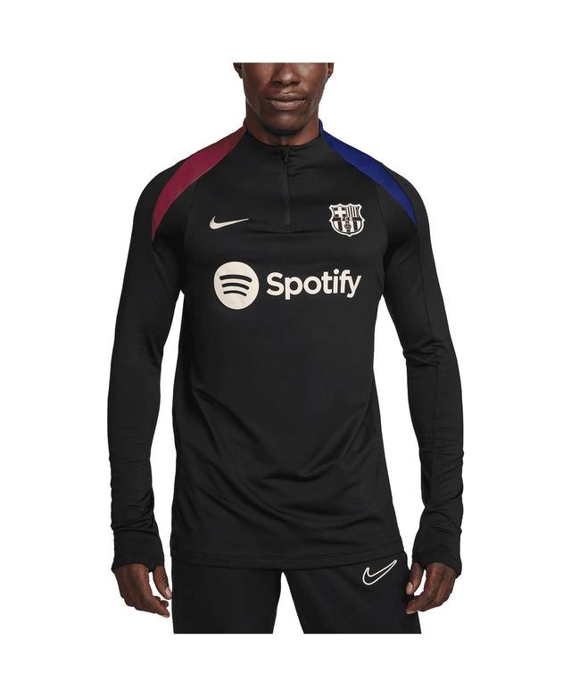 Nike Mens Black Barcelona Strike Drill 2024/25 Performance Quarter-Zip Long Sleeve Top Product Image