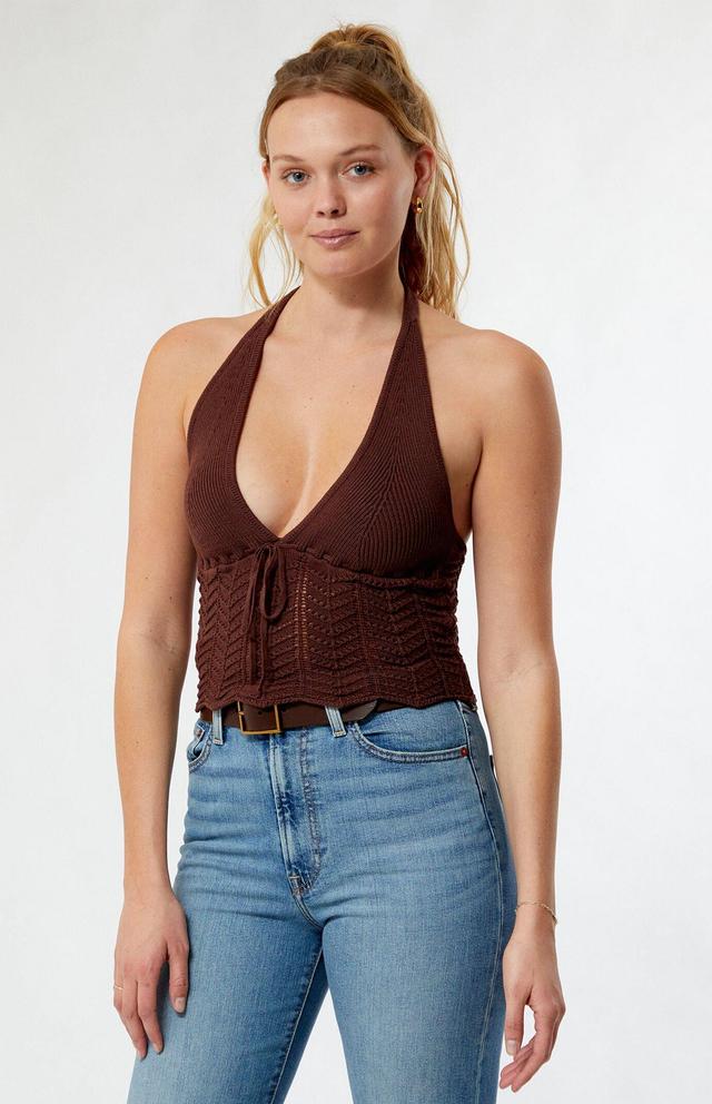 Womens Kelli Knit Halter Top Product Image