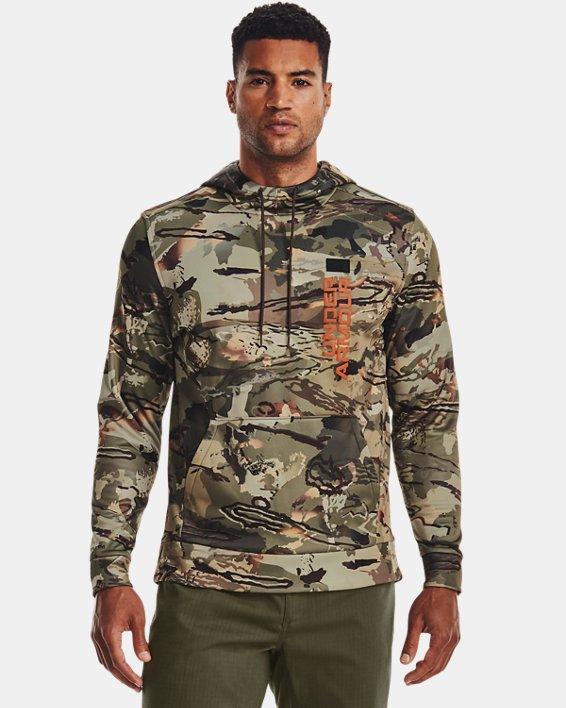 Mens Armour Fleece Camo Wordmark Hoodie Product Image