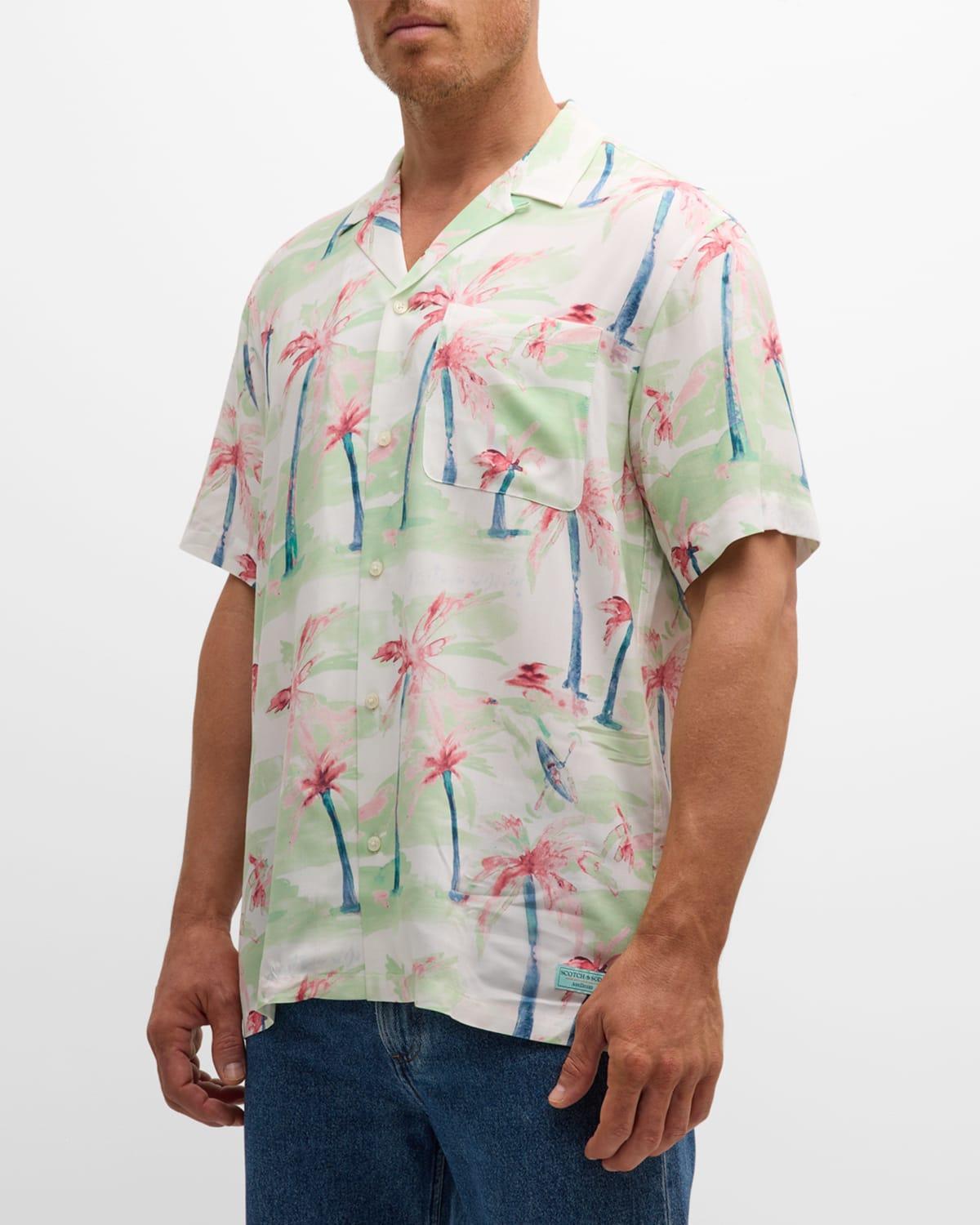 Mens Allover-Print Camp Shirt product image