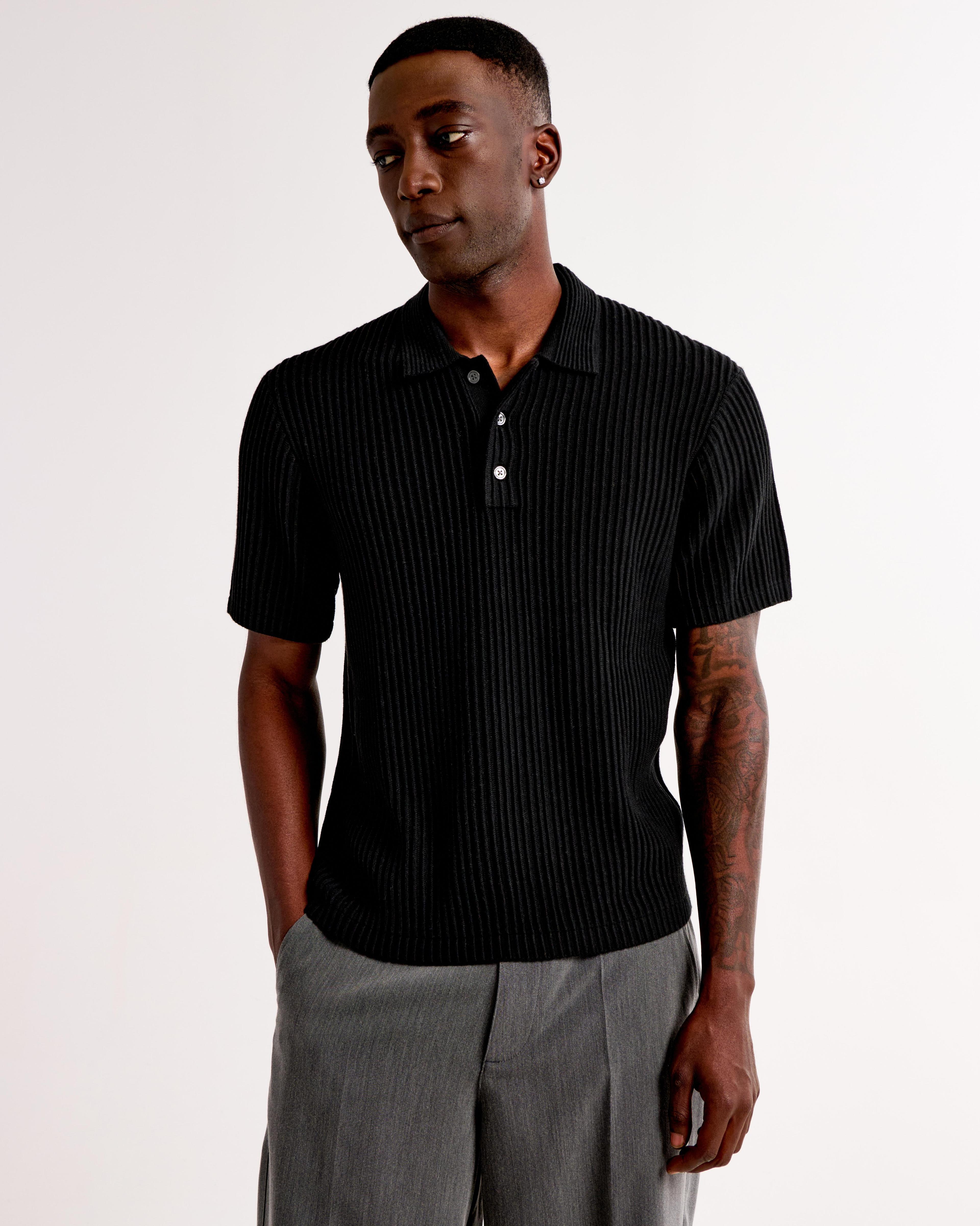 Plisse 3-Button Sweater Polo Product Image