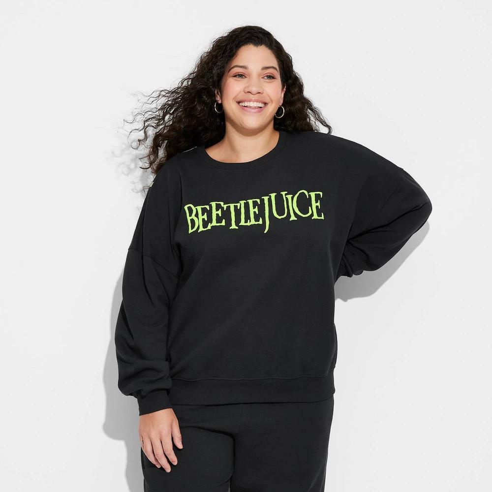 Womens Beetlejuice Graphic Sweatshirt - Black Product Image