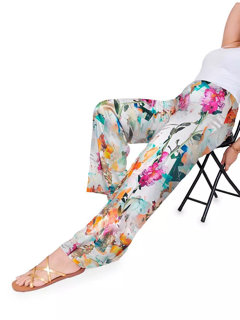 Sofia Stretch Silk Palazzo Pants Product Image