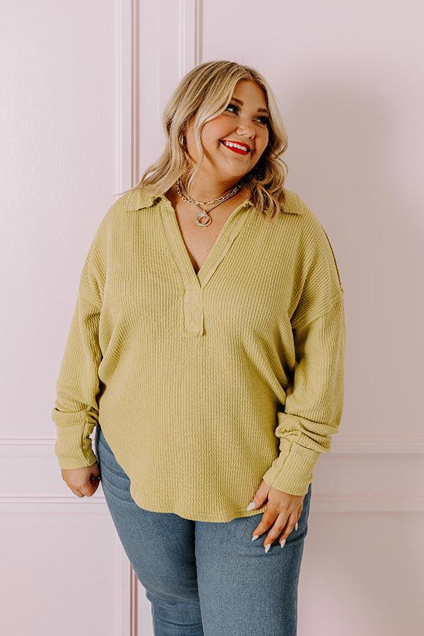 Coffee Run Cutie Shift Top in Lime Punch Curves Product Image