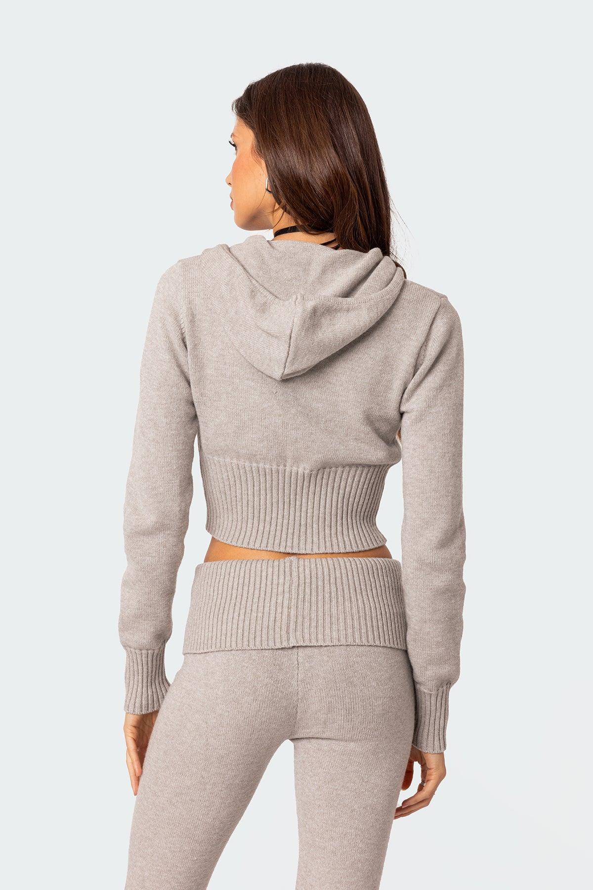 Desiree Knitted Hooded Cardigan Product Image