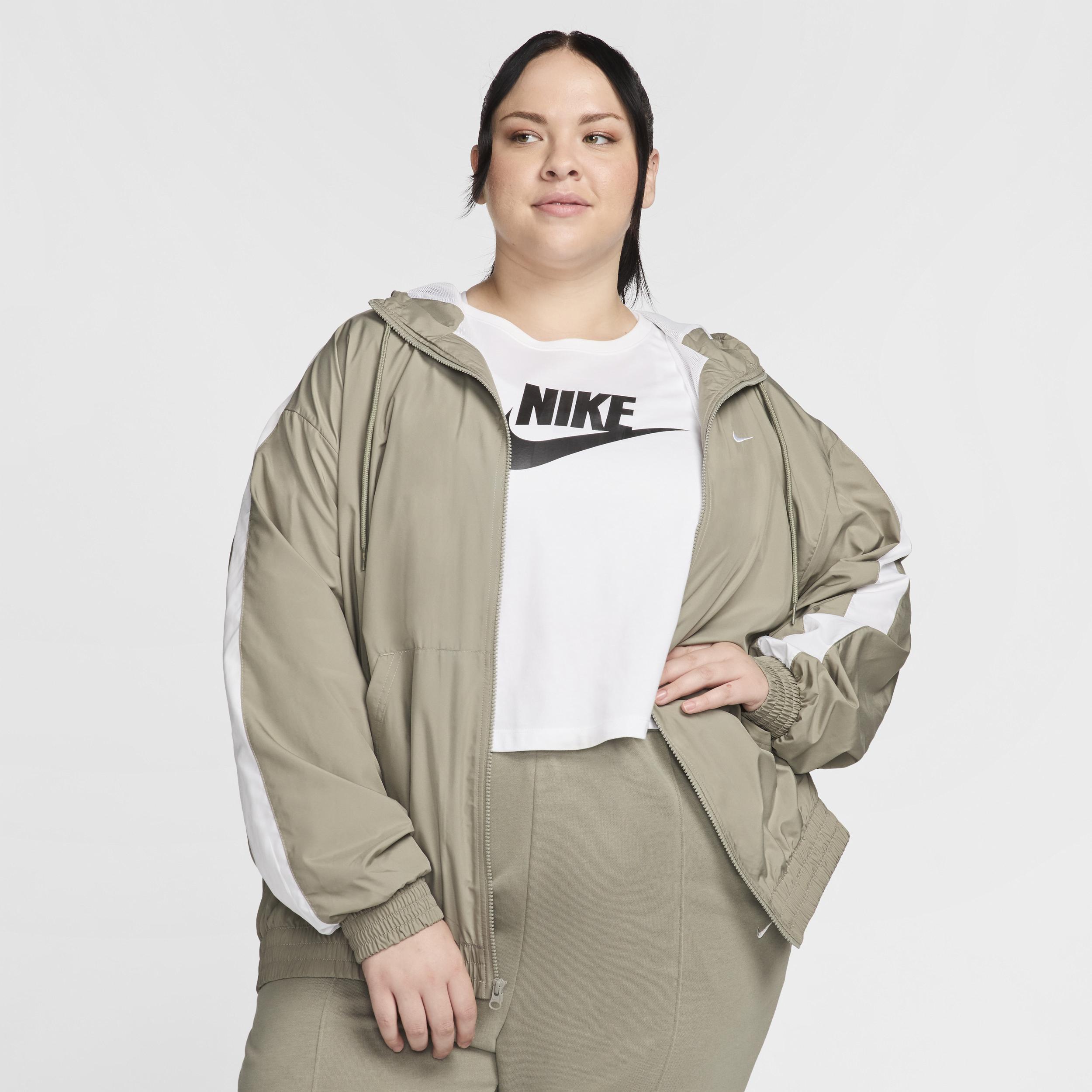 Womens Nike Sportswear Classic Wovens Loose UV Hooded Jacket (Plus Size) Product Image