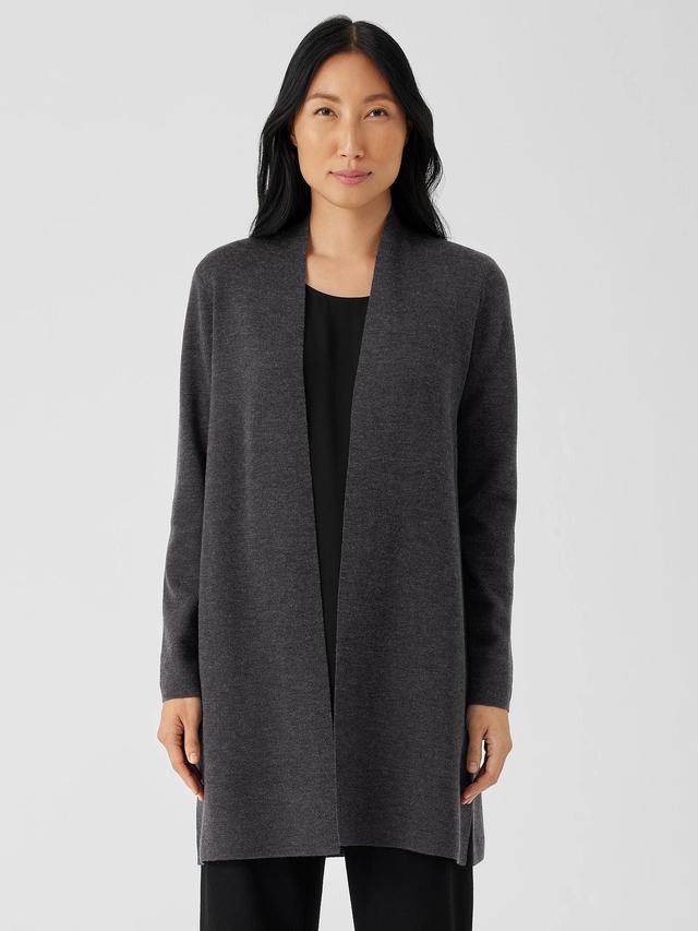 EILEEN FISHER Fine Merino Cardigan in Regenerative Woolfemale Product Image