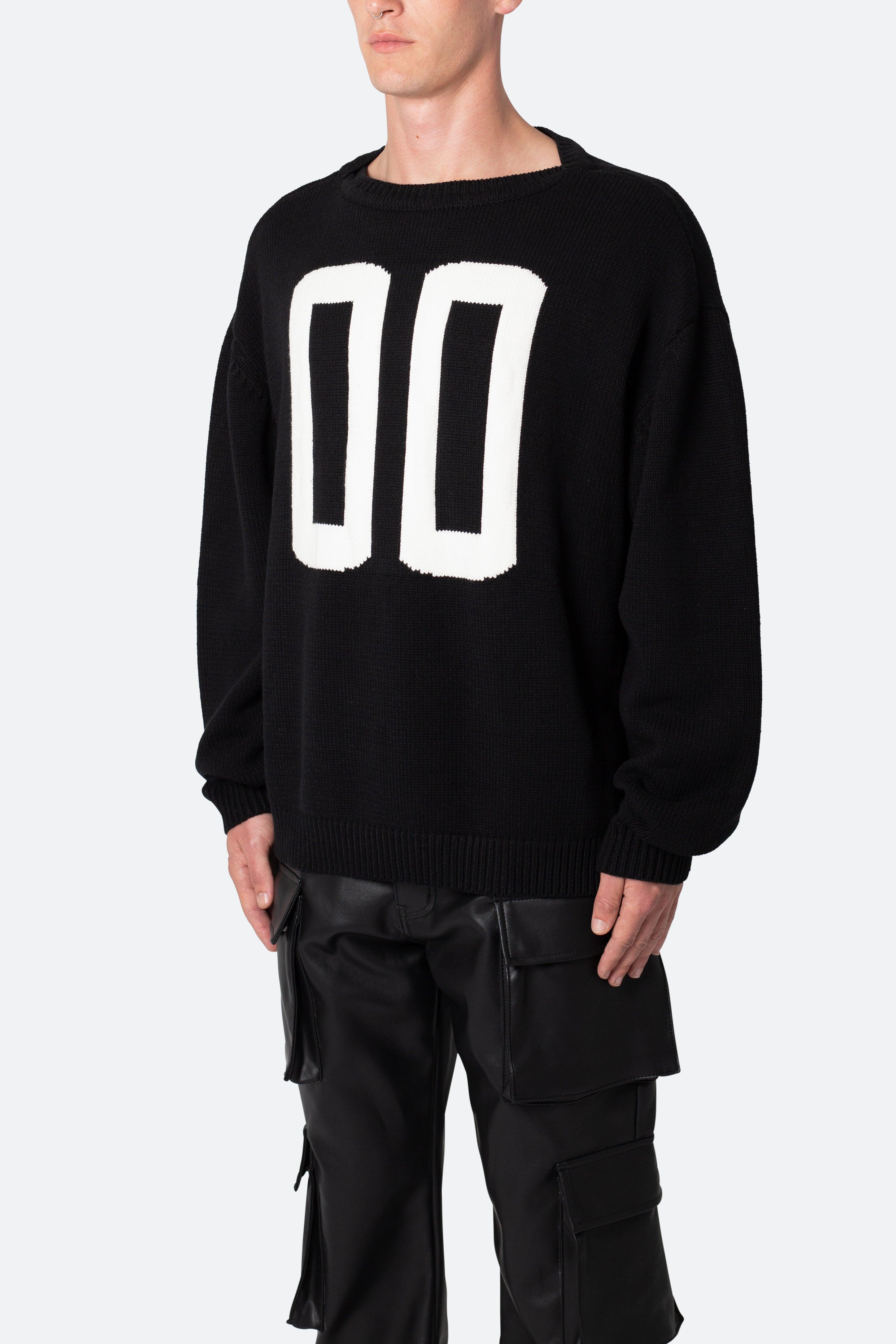 Varsity Knit Sweater - Black Product Image