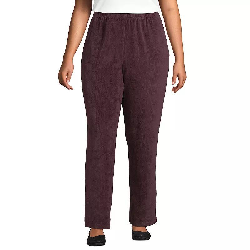 Plus Size Lands End Sport Knit High-Rise Corduroy Pull-On Pants, Womens Product Image