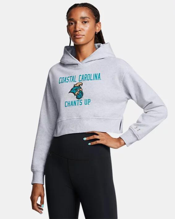 Womens UA Rival Fleece Collegiate Cropped Hoodie Product Image