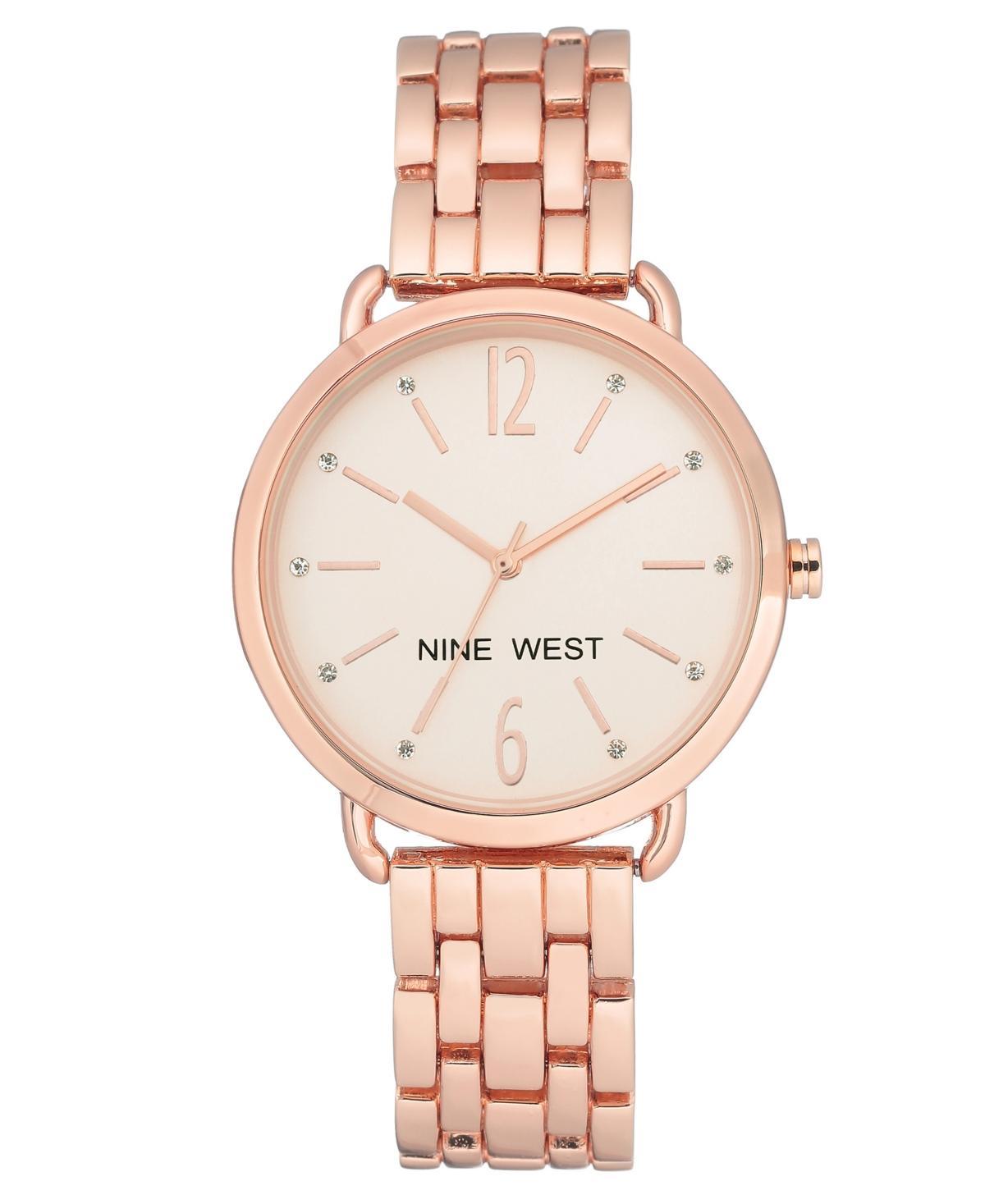 Nine West Womens Quartz Rose Gold-Tone Alloy Link Bracelet watch, 36mm Product Image