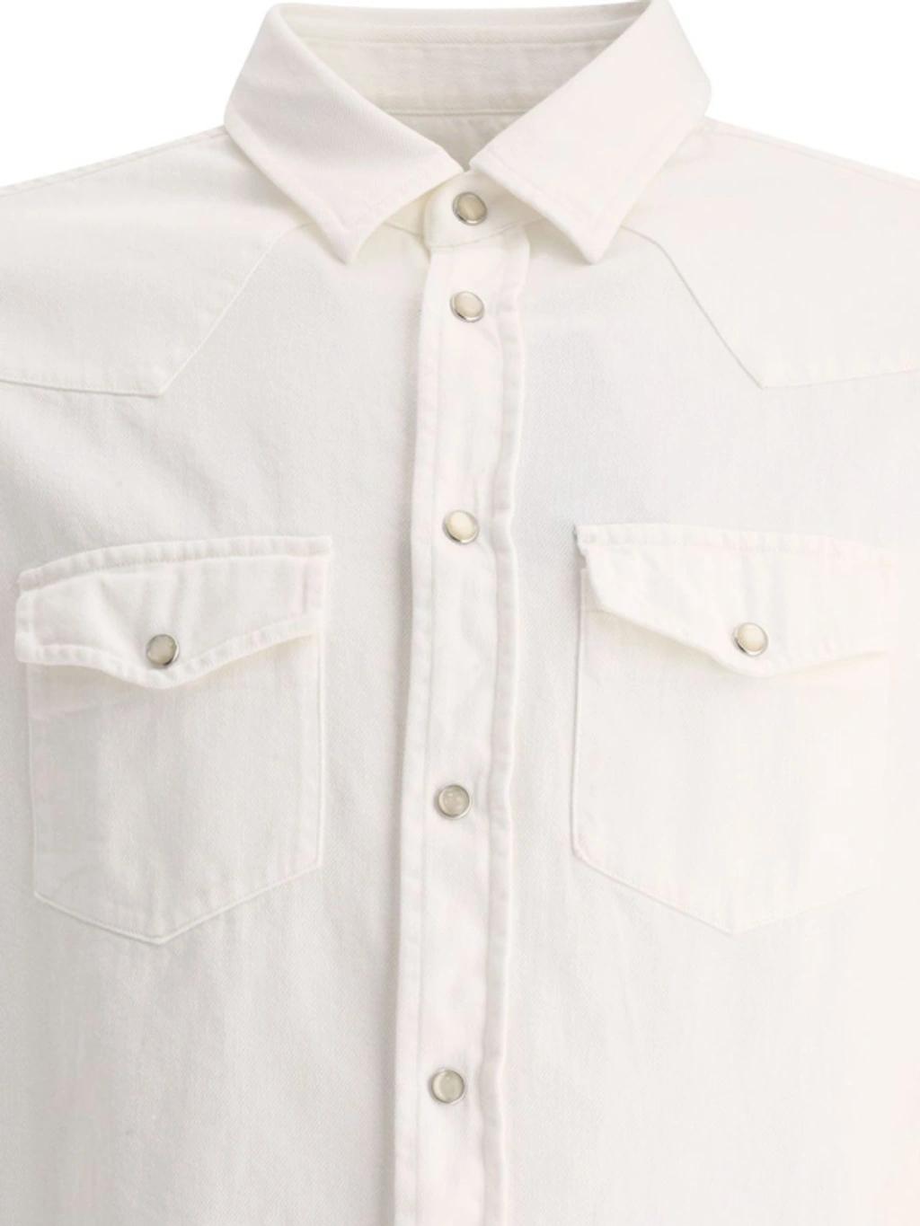 Shirt With Chest Pockets In White Product Image