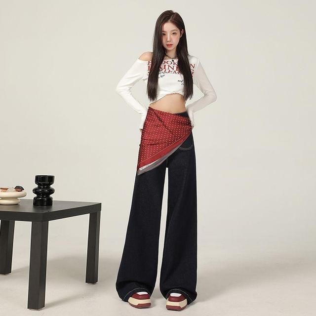 High Rise Wide Leg Jeans (Various Designs) Product Image