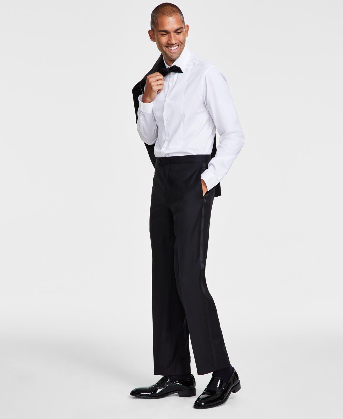 Michael Kors Mens Classic-Fit Stretch Tuxedo Pants Product Image