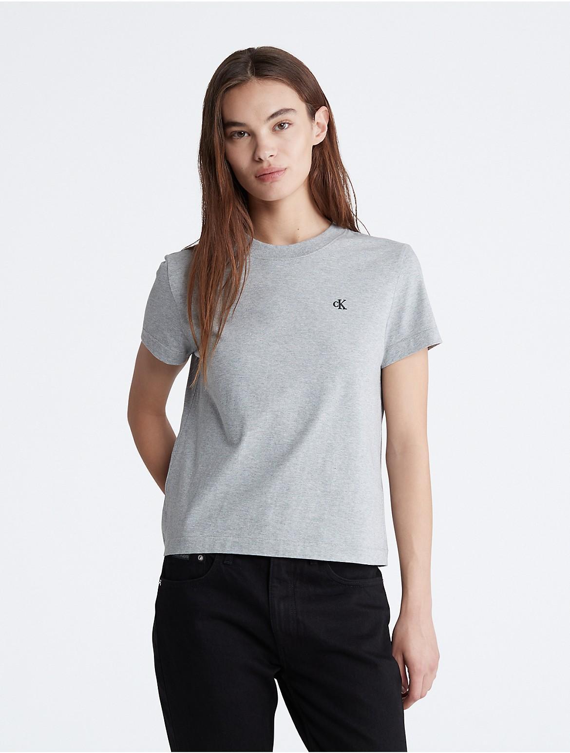 Calvin Klein Womens Archive Logo T-Shirt - Grey - L Product Image