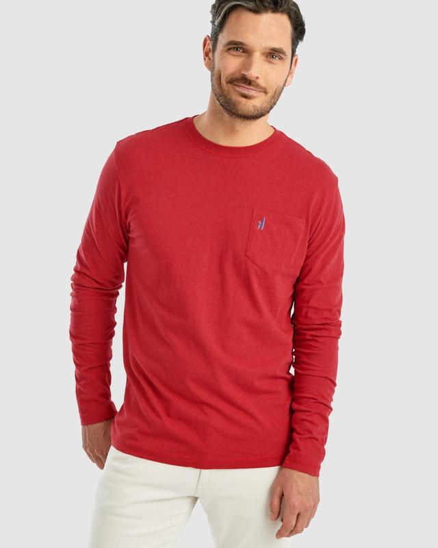 johnnie-O Heathered Brennan Long Sleeve T-Shirt Product Image