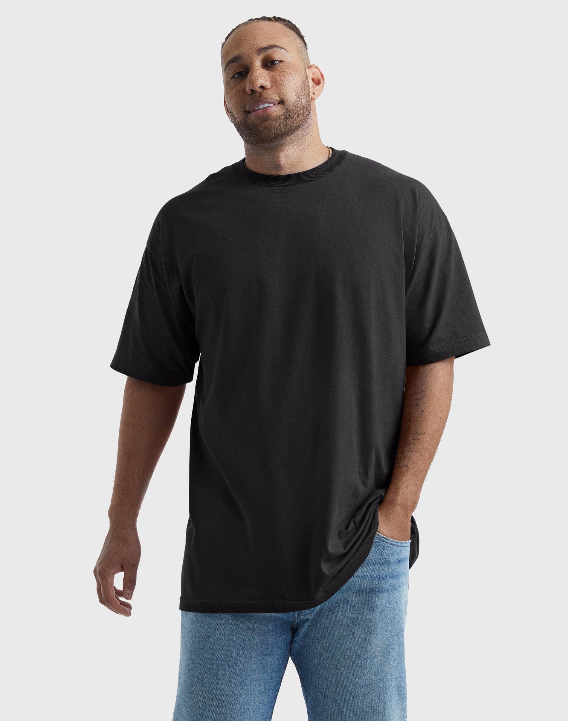 Big & Tall Hanes Beefy-T Tee, Mens Grey Product Image