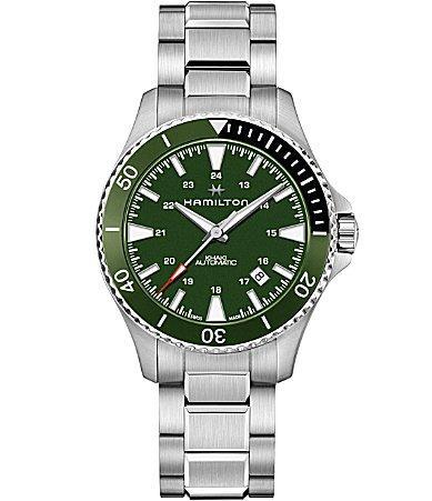 Hamilton Khaki Navy Scuba Automatic Stainless Steel Bracelet Watch - Silver Product Image