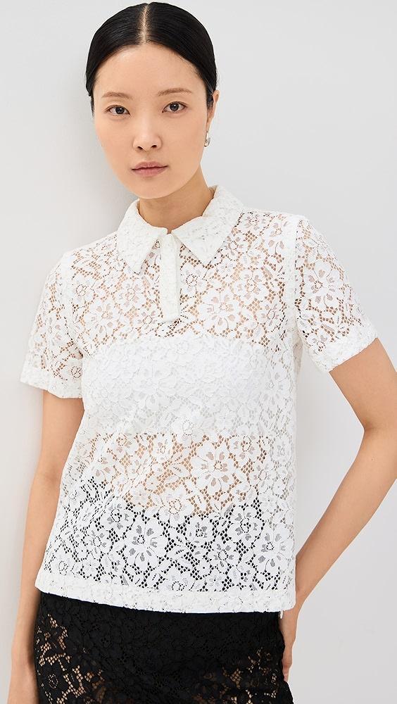 Proenza Schouler Kennedy Top in Stretch Lace | Shopbop Product Image