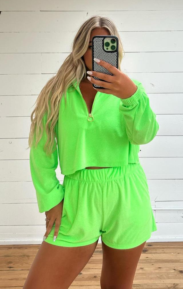 Spano Pullover ~ Neon Green Terry Product Image