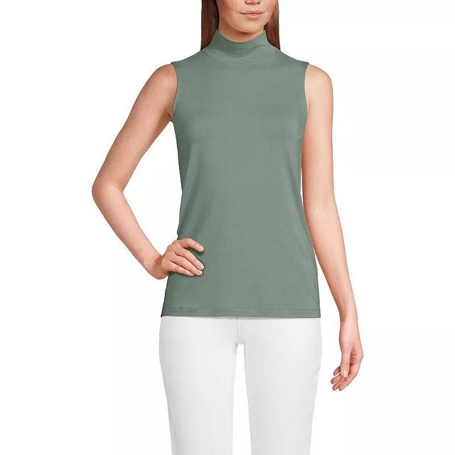 Womens Lands End Sleeveless Mockneck Top Product Image