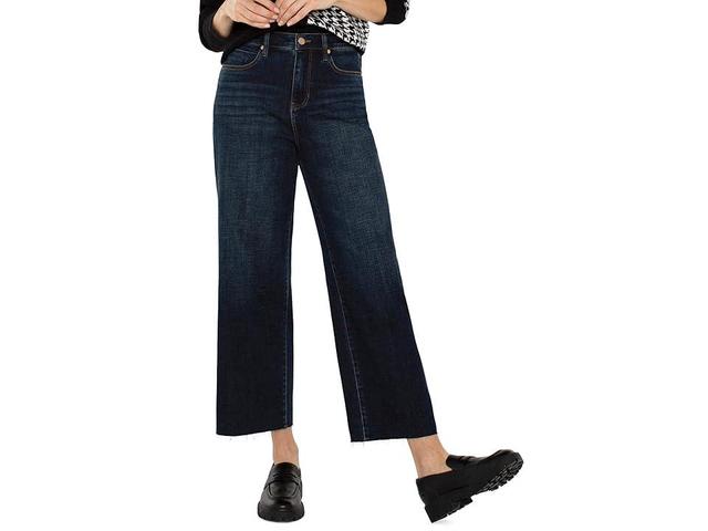 Liverpool Los Angeles Petite Stride Crop Wide Cut Hem High-Rise Crosshatch Denim (Eastmoor) Women's Jeans Product Image