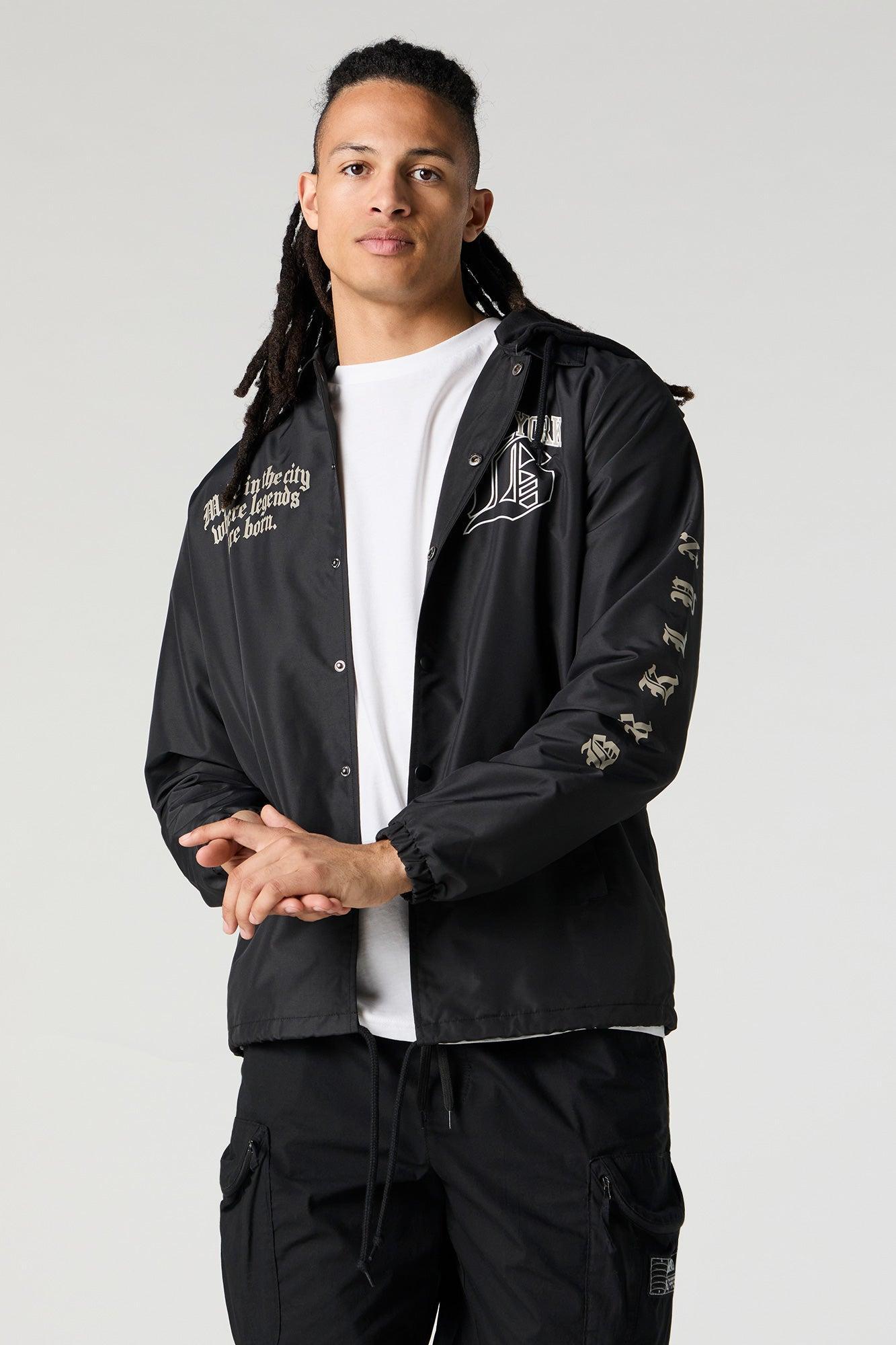 New York Fleece Hood Coach Jacket Male Product Image