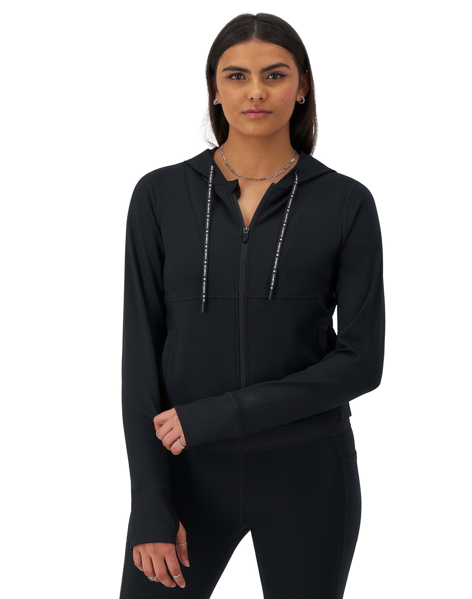 Womens Champion Soft Touch Zip-Up Hoodie Jacket, C Logo Ebony Heather S Product Image