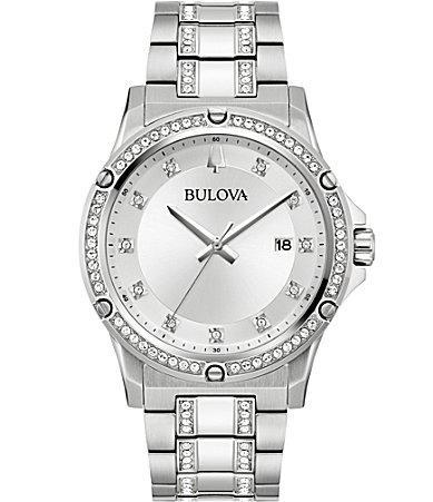 Men's Bulova Crystal Collection Watch and Bracelet Box Set (Model: 96K114) Product Image