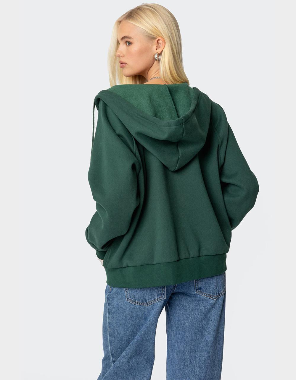 EDIKTED 1980 Oversized Zip Up Hoodie Product Image