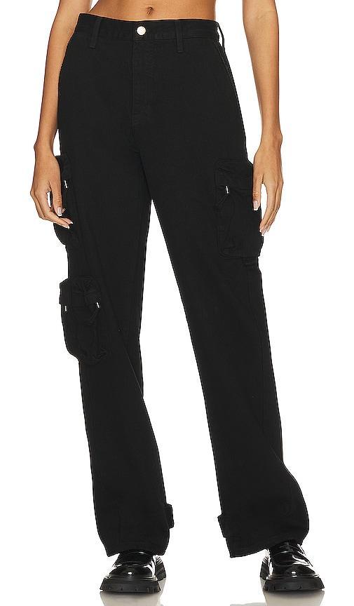 PISTOLA Bobbie Mid Rise Loose Straight Utility in Black. Size 25. Product Image