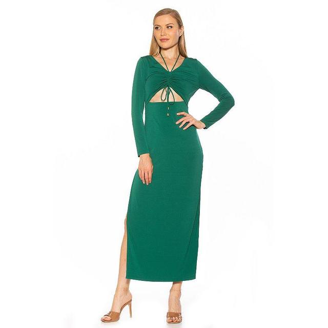 Womens ALEXIA ADMOR Vented Cutout Maxi Dress Green Product Image