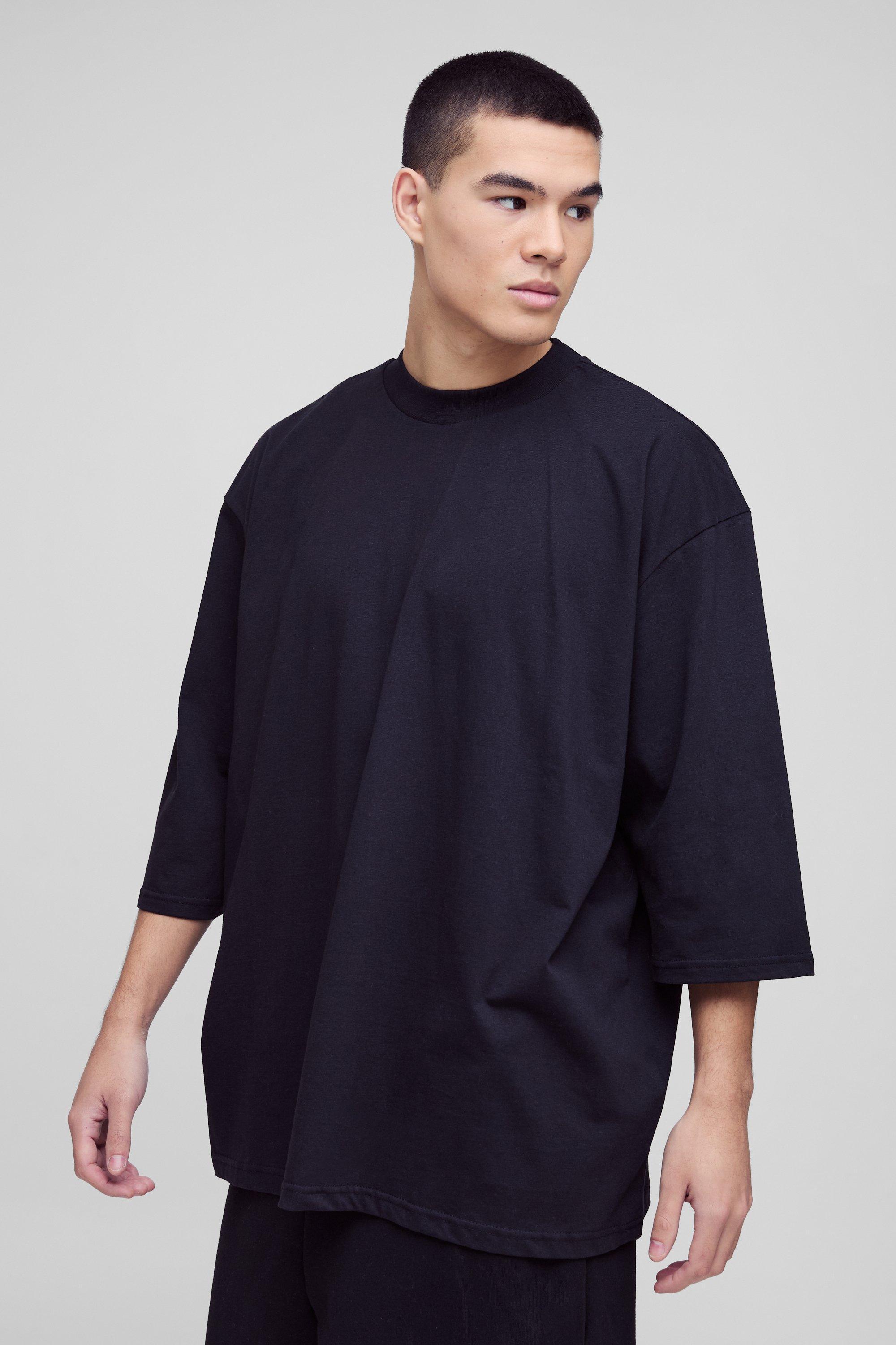 Extreme Oversized Extended Neck Heavy Weight T-shirt | boohooMAN USA Product Image