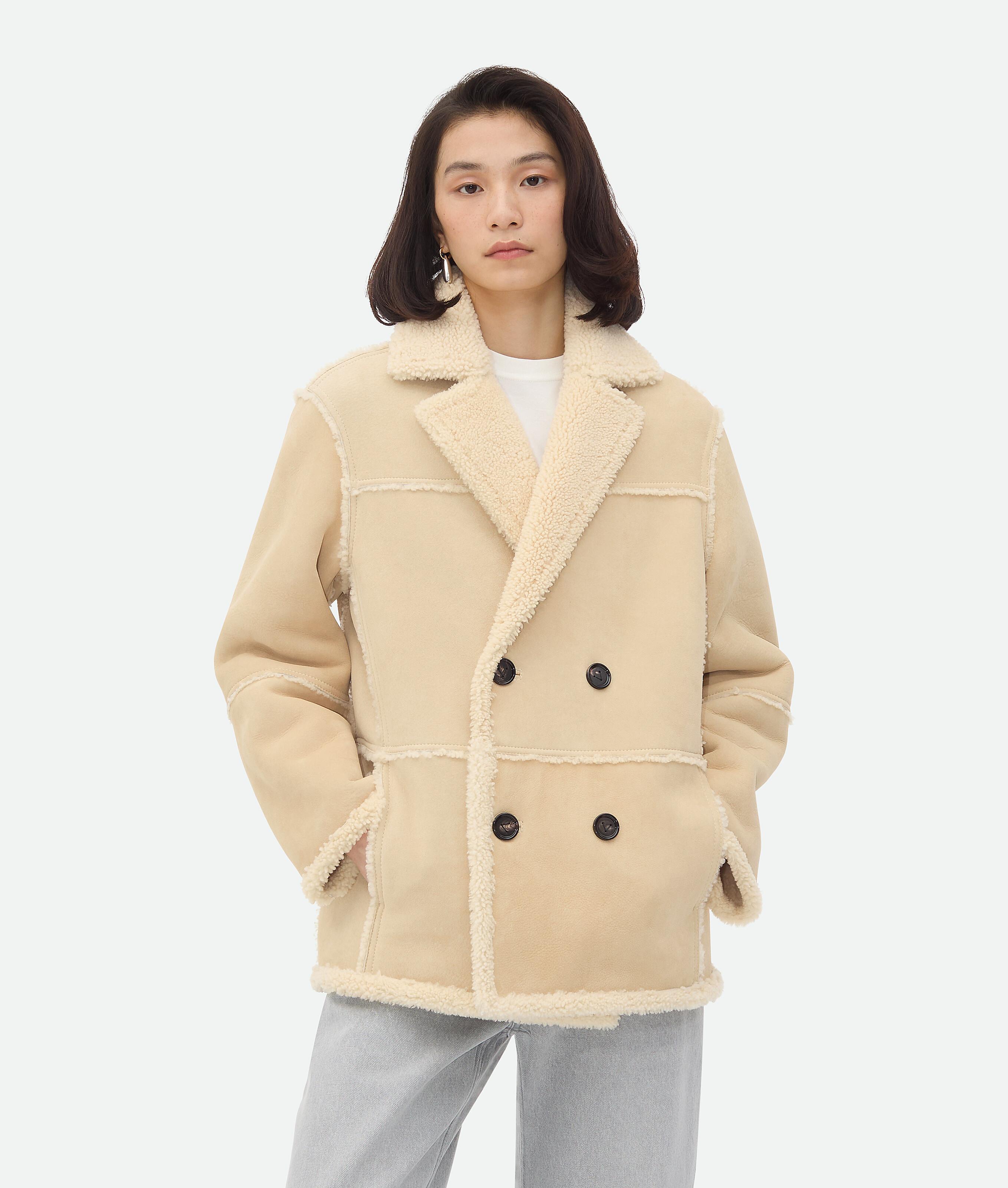 Women's Merino Shearling Blouson  in Beige Product Image