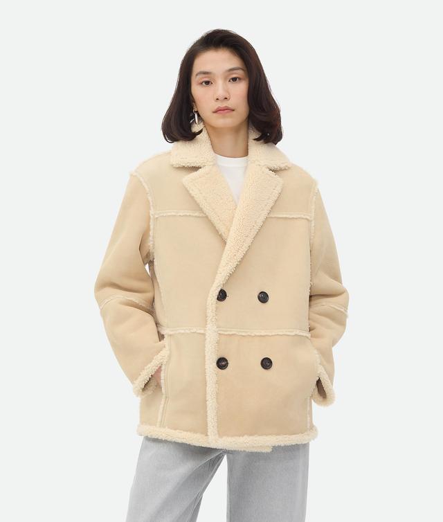 Women's Merino Shearling Blouson  in Beige Product Image